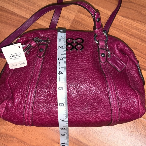 NWT Coach Pebbled Leather Mini Handbag Purse - Picture 7 of 10